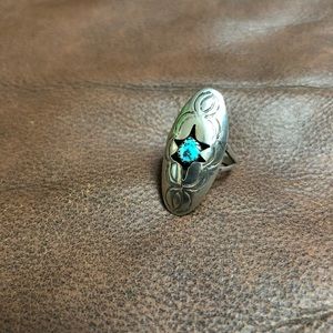 Vintage Sterling Silver Turquoise Ring